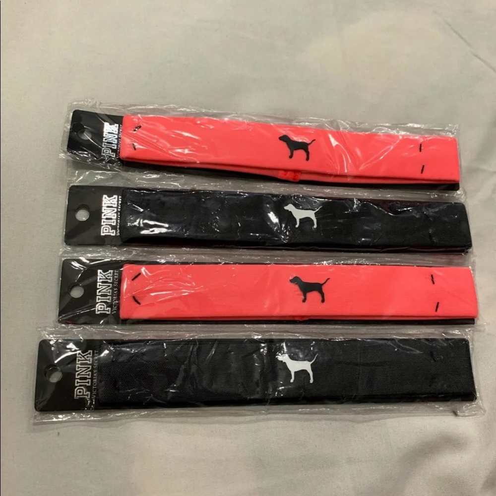 PINK headbands lot of 4 NEW
